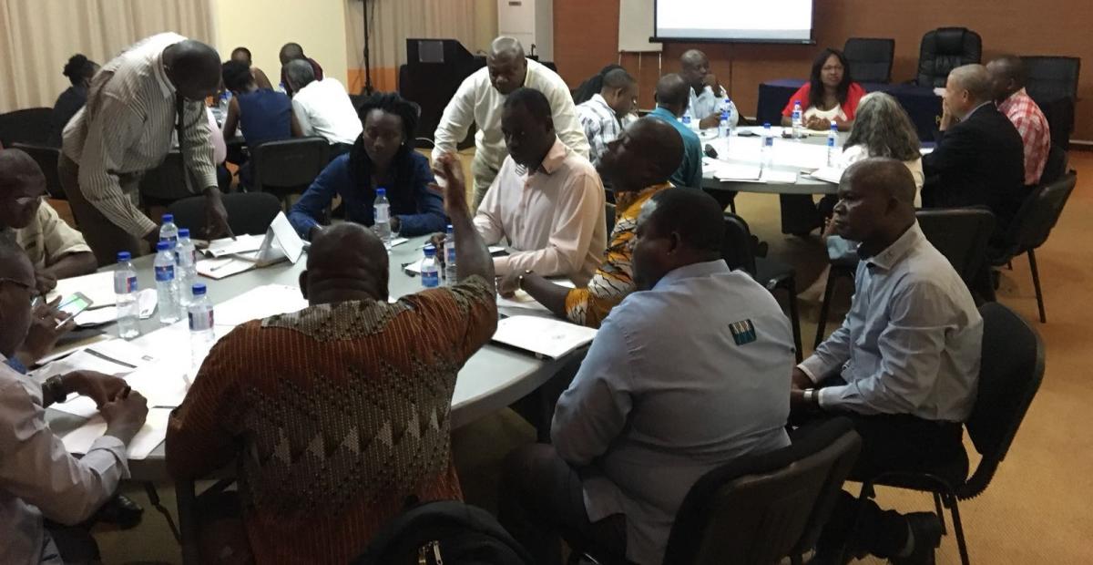 Participants engaged in discussion during the Partnership Plan Workshop.